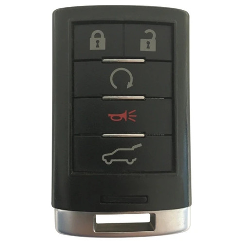 Cadillac 5 Button Smart Key Case and Pad Replacement Shell M3N5WY7777A, 25843982 - Aftermarket