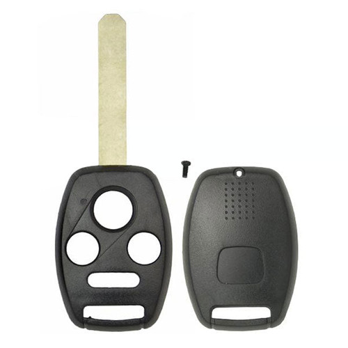 Keyless2Go Keyless2Go 4 Button Uncut Remote Key Shell for Honda with Chip Holder Our Brands