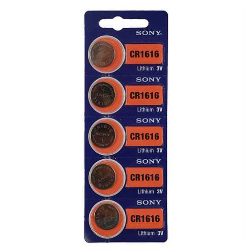 Sony CR1616 Coin Battery, 5 Pack
