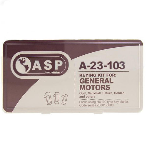 ASP ASP Tumbler Keying Kit A-23-103 GM High Security HU100 Shop Automotive