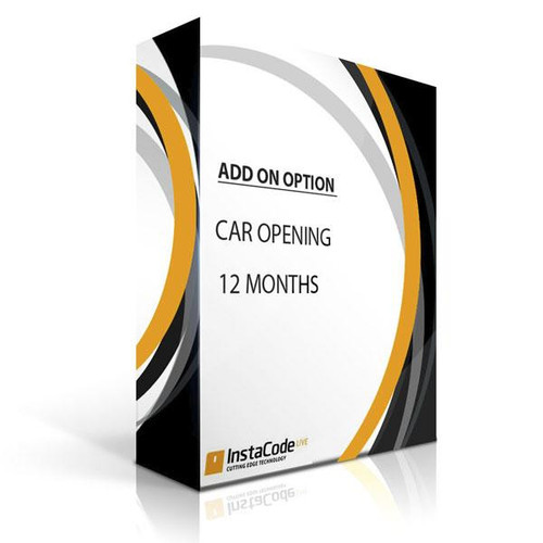 InstaCode InstaCode Add-On Option - Car Opening - 12 Months Software & Upgrades InstaCode InstaCode Add-On Option - Car Opening - 12 Months Software & Upgrades