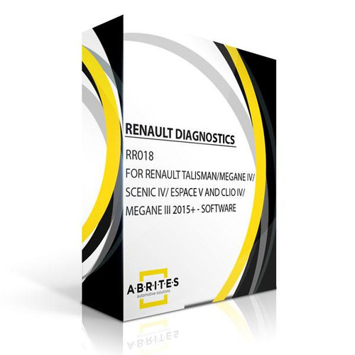 ABRITES ABRITES RR018- Key Programming for Renault Talisman/Megane IV/Scenic IV/ Espace V and Clio IV/ Megane III 2015+ - Software ABRITES