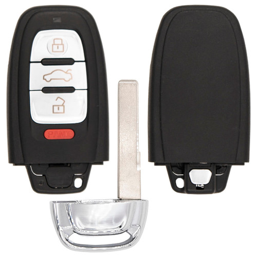 Keyless2Go Keyless2Go 4 Button Shell For Audi Smart Proximity Remote Key With FCC IYZFBSB802 Keyless2Go