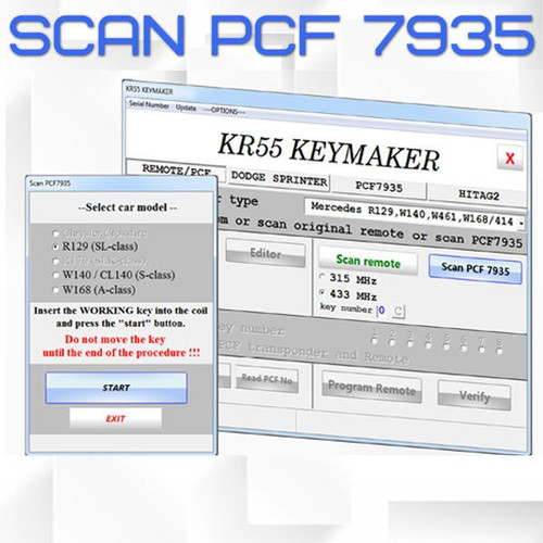 MBE Engineering Scan PCF7935 Software License UPGRADE For KR55 MB Key Maker Our Brands