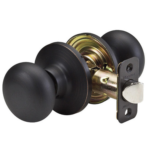 Master Lock Master Lock BC0412PBOX Biscuit Door Knob - Passage - Aged Bronze Master Lock