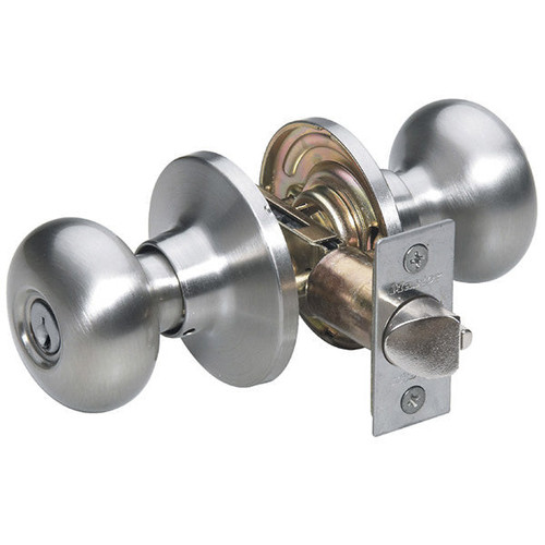Master Lock Master Lock BC0215KA4 Biscuit Door Knob KW1 - Storeroom - Grade 3 - Satin Nickel Our Brands