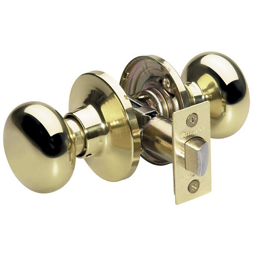 Master Lock Master Lock BC0403BOX Biscuit Door Knob - Passage - Polished Brass Door Hardware