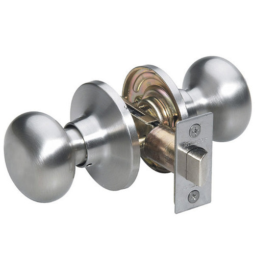 Master Lock Master Lock BC0415BOX Biscuit Door Knob - Passage - Satin Nickel Shop Hardware Master Lock Master Lock BC0415BOX Biscuit Door Knob - Passage - Satin Nickel Shop Hardware
