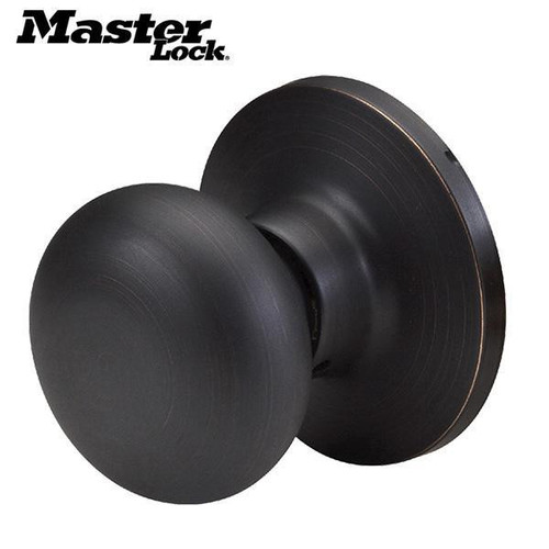 Master Lock BC0512PBOX Biscuit Dummy Door Knob - Passage - Aged Bronze