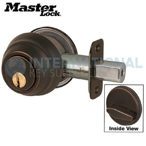 Master Lock Master Lock DSH0612PKA4 Single Cylinder Deadbolt KW1 - Grade 1 - Aged Bronze Our Brands