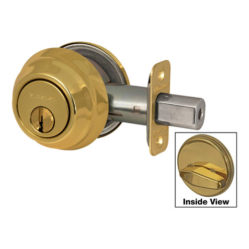 Master Lock Master Lock DSH0603KA4 Grade 1 Single Cylinder Deadbolt KW1 - Grade 1 - Polished Brass Our Hardware Brands