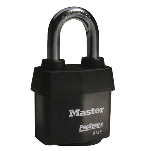 Master Lock Master Lock #6125 2-3/8 in Wide ProSeries Weather Tough Laminated Steel Pin Tumbler Padlock - Without Cylinder Our Brands