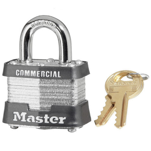Master Lock Master Lock #3 KA 1-9/16-inch Wide Laminated Steel Pin Tumbler Padlock, Keyed Alike Our Hardware Brands