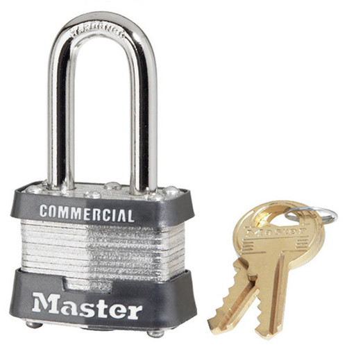 Master Lock #3LF KA 1-9/16 in Wide Laminated Steel Pin Tumbler Padlock with 1-1/2 in Shackle, Keyed Alike