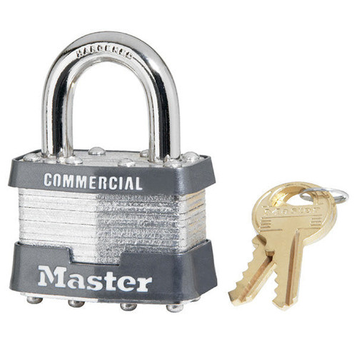 Master Lock #1 KA 1-3/4 in Wide Laminated Steel Pin Tumbler Padlock, Keyed Alike - 2020