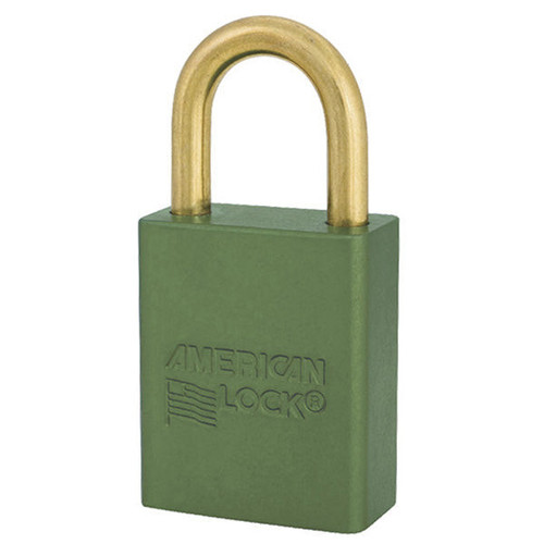American Lock American Lock #A1105 1-1/2 in Aluminum Safety Lockout Padlock 0 Bitted - Green Our Brands
