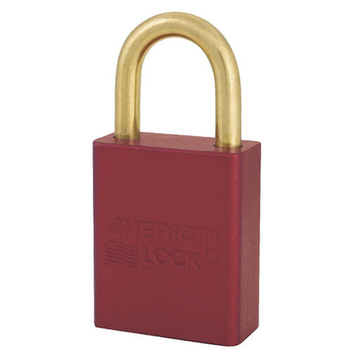 American Lock American Lock #A1105 1-1/2 in Aluminum Safety Lockout Padlock 0 Bitted - Red Our Hardware Brands