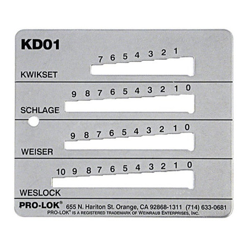 PRO-LOK PRO-LOK Key Decoder-KW1 / SC1 / WK1 / WE1 Tools