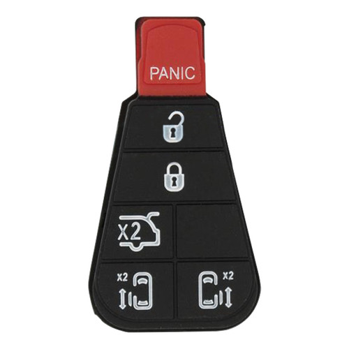 DURASHELL 6 Button Replacement Pad for New Style POD Keys Chrysler / Dodge IYZ-C01C Keyless2Go