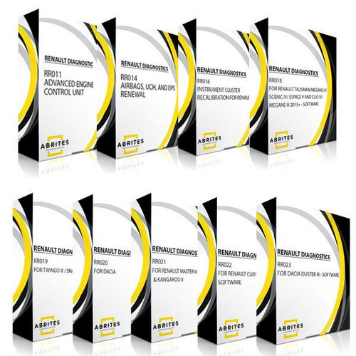 ABRITES ABRITES RENFULL - Special Functions Set for Renault Key Programming: RR011, RR014, RR016, RR018, RR019, RR020, RR021, RR022, RR023 - Software ABRITES