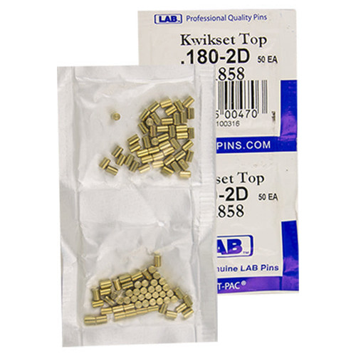 LAB LAB 1858 .180-2D Kwikset Brass Driver Top Pin - 100 Pack LAB