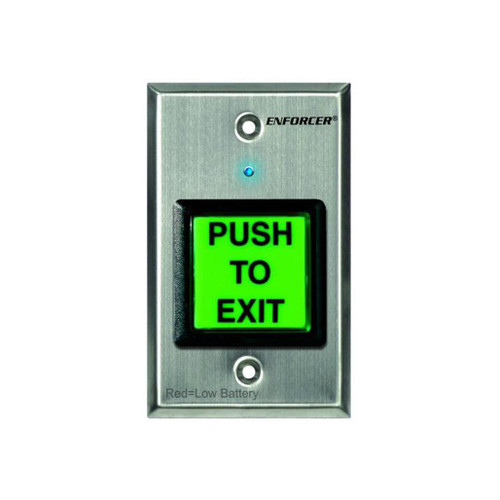 SECO-LARM Seco-Larm Single-Gang RF Wireless Request-to-Exit Plate Door Hardware