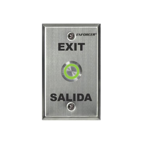 Seco-Larm Vandal Resistant Multicolor Illuminated Momentary Pushbutton RTE Plate - Single-gang