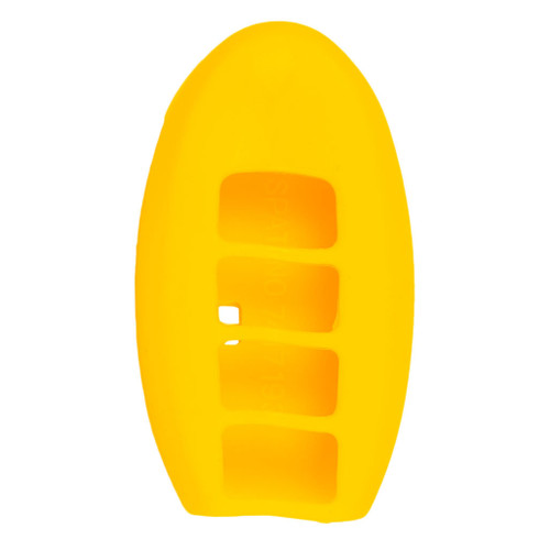 Keyless2Go Replacement Silicone Jacket Keyless Remote Cover for Nissan Smart Keys - Yellow Remote Protectors