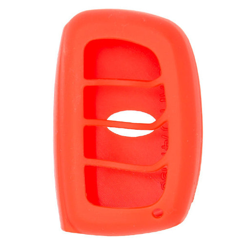 Replacement Silicone Jacket Keyless Remote Cover HYKIK84 for Hyundai 4 Button Smart Key FCC ID: SY5MDFNA433 - Red