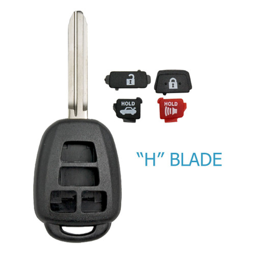 Keyless2Go Keyless2Go 4 Button Remote Key Shell Toyota HYQ12BDM HYQ12BEL - H Blade Remote Head Key Shells