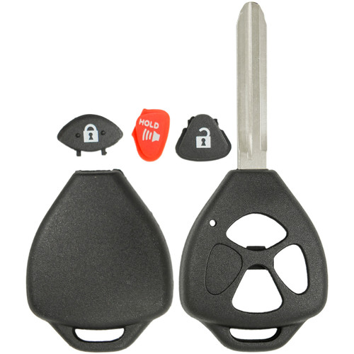 Dura-Shell Rugged 3 Button Remote Key Shell For Toyota By Keyless2Go