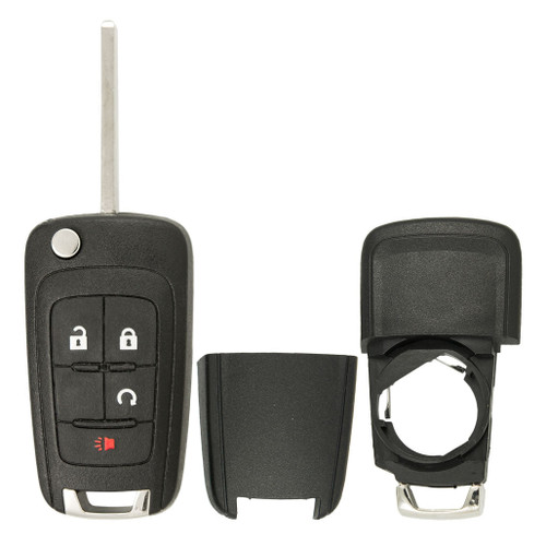 Keyless2Go Keyless2Go SHELL for 4 Button Remote Flip Key FP6 with RS OHT01060512 Our Brands