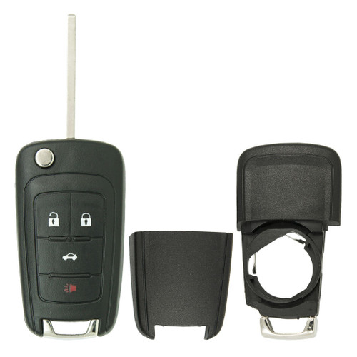 Keyless2Go Keyless2Go SHELL for 4 Button Remote Flip Key FP4 OHT01060512 Shells