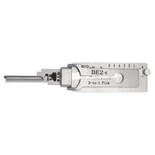 Original Lishi Original Lishi 2-in-1 Residential Tool BE2 For BEST A Keyway 6-Pin - Anti-Glare Our Brands Original Lishi Original Lishi 2-in-1 Residential Tool BE2 For BEST A Keyway 6-Pin - Anti-Glare Our Brands