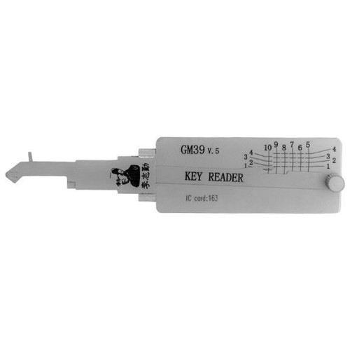 Original Lishi Decoder Key Reader V.5 For GM39 Door Locks With Sidebar - Anti Glare