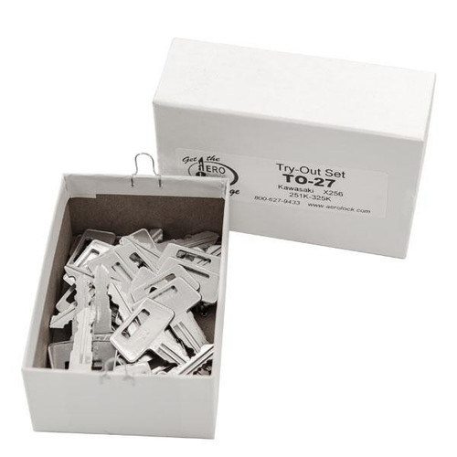 Aero Lock X256 Tryout Keys Set For Kawasaki ATV - Code Series: 251K-325K - 27 Keys