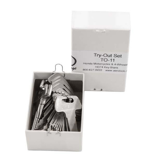 Aero Lock Aero Lock HD74 Tryout Keys Set For Honda ATV and Motorcycles - Code Series: A,B,C,D 00-99 & 101-820 - 16 Keys Our Automotive Brands