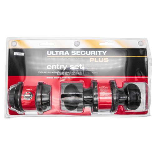 Ultra 42049 Biscuit Combo Pack Door Knob & Deadbolt - SC1 - US10B