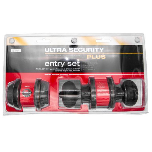 ULTRA HARDWARE Ultra 82049 Grade 3 Combo Entry Door Knob & Deadbolt - Schlage SC1 - Oil Rubbed Bronze - US10B Our Brands