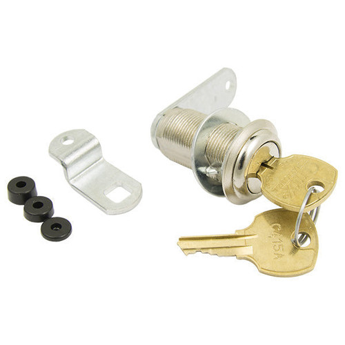Compx C8075 Disc Tumbler Cam Lock 1-7/16" C415A Keyed Alike, 14A Bright Nickel