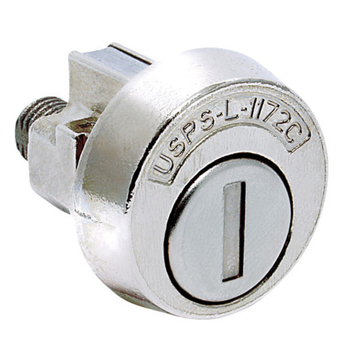 Compx C9200 New Pin Tumbler Mailbox Shutter Counter-Clockwise - Bright Nickel