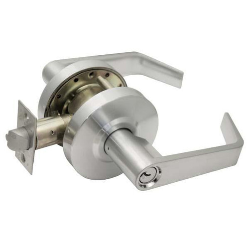 TELL TELL PRO LINE Grade 2 Classroom Door Lever 2-3/4 Backset KA4 - Satin Chrome 26D TELL