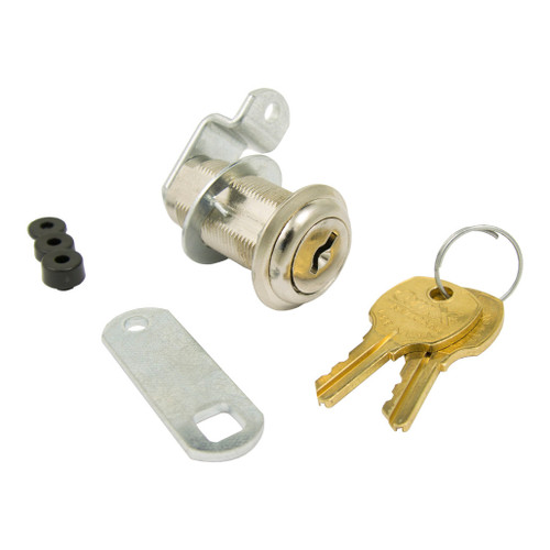 CompX Compx Pin Tumbler Cam Lock 23/32 Cam Keyed Alike 80 - US26 Bright Chrome Our Hardware Brands
