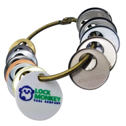 Lock Monkey Lock Hardware Finish Ring - 12 Sample Pack