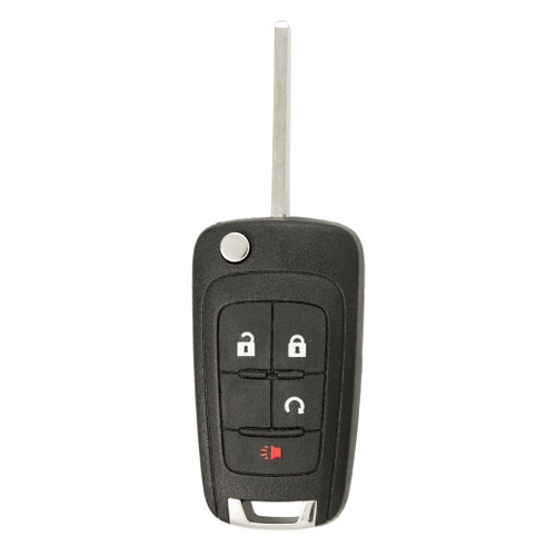 Keyless2Go Keyless2Go 4 Button Remote Flip Key Replacement for GM OHT01060512 20873622 Remote Head Keys
