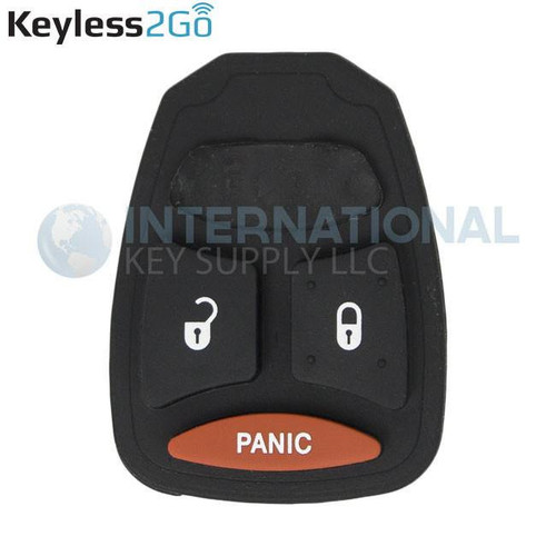 Keyless2Go Replacement 3 Button Pad Dodge Chrysler Jeep - BIG Buttons Button Pads