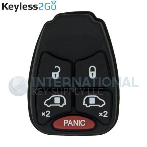 Keyless2Go Replacement 5 Button Pad for Dodge Chrysler Jeep Button Pads