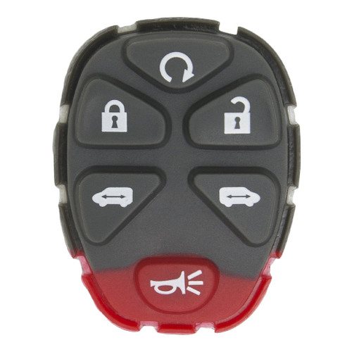 Keyless2Go Replacement 6 Button Pad for GM KOBGT04A Keys & Remotes