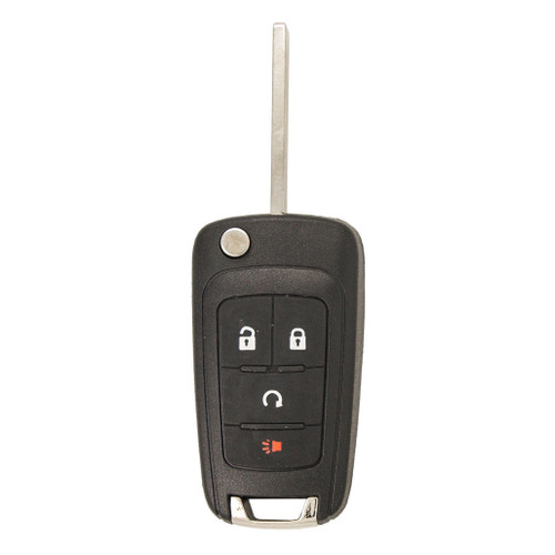 Keyless2Go 4 Button Remote Flip Key Replacement for GM AVL-B01T1AC 13501916, 13579216