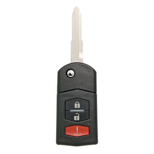 Keyless2Go Keyless2Go 3 Button Remote Flip Key Replacement for Mazda KPU41788 Remote Head Keys